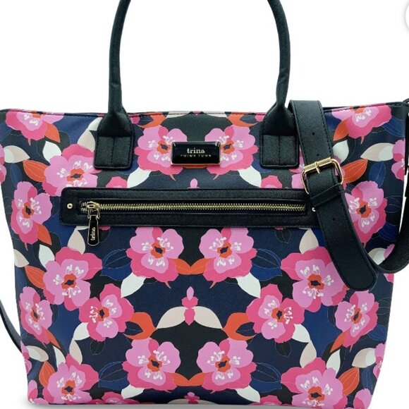 Trina Turk Double Handled Tote in All Over Narcissus - Picture 1 of 4
